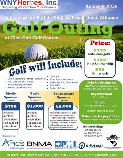 golf outing sponsorship flyer
