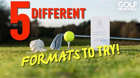 golf tournament formats of play