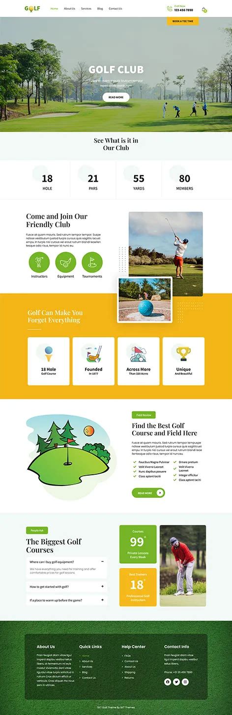 golf tournament wordpress theme