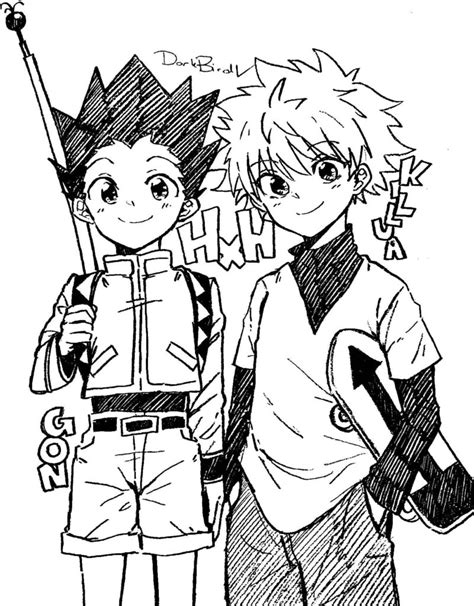 Gon And Killua Coloring Pages: A Fun Way To Unwind