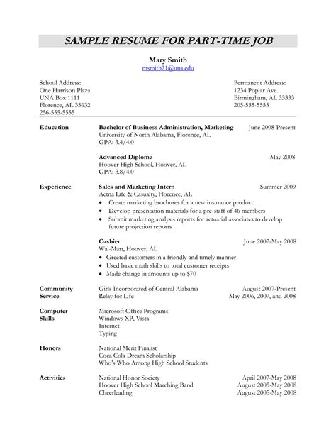 Top 5 Part Time Job Resume Templates free to download in