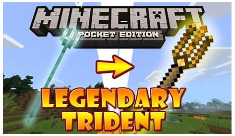 HOW TO MAKE A LEGENDARY TRIDENT IN MINECRAFT PE | NO MODS - YouTube