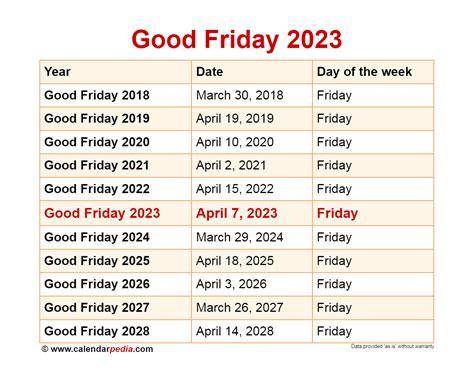 good friday 2023 calendar