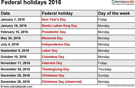 good friday federal holiday 2016