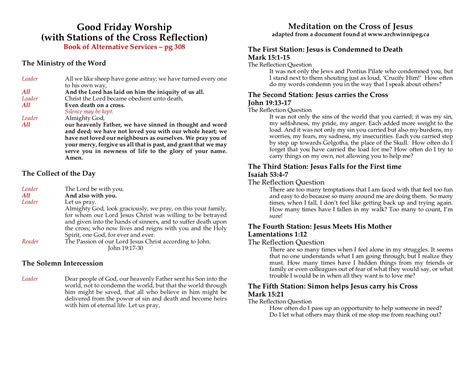 good friday service outline