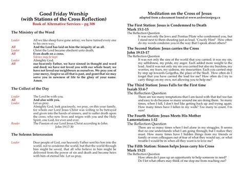 good friday service outlines
