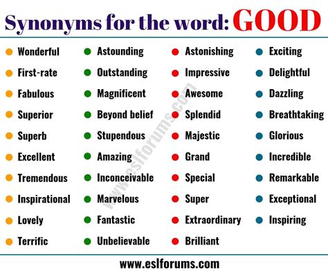 good in different words