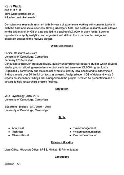 good introduction for cv examples
