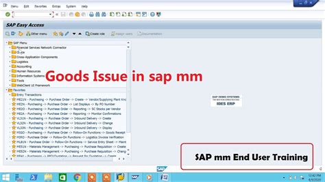 good issue in sap
