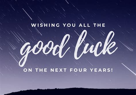 good luck in the year ahead