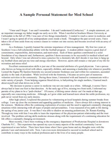 good personal statement examples medical school reddit