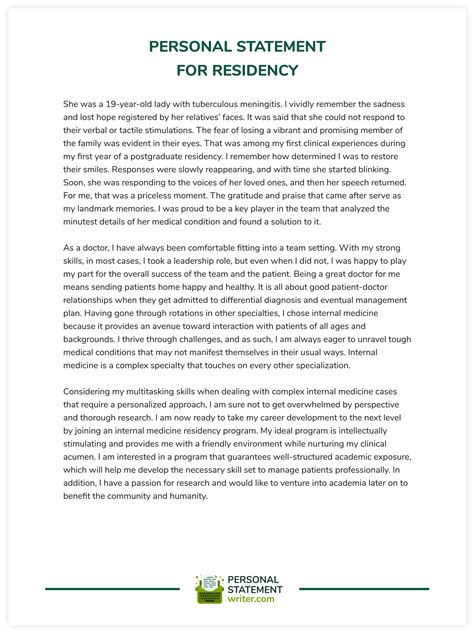 Good Personal Statement Examples Reddit