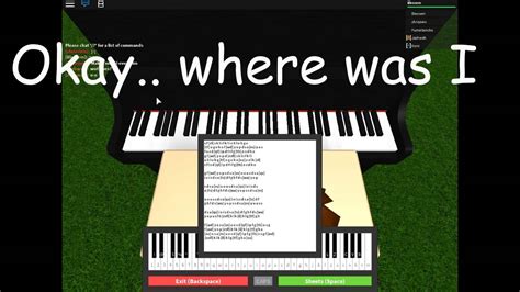 good piano sheet music roblox