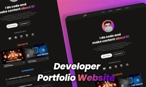 good projects for web developer portfolio