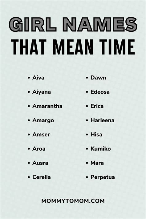 Good Time Names