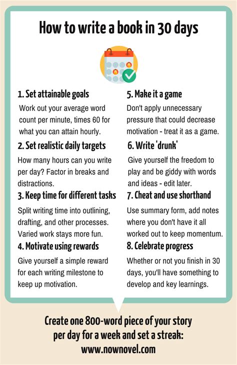 good tips for writing a book
