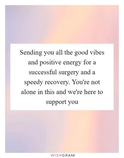 good vibes for speedy recovery