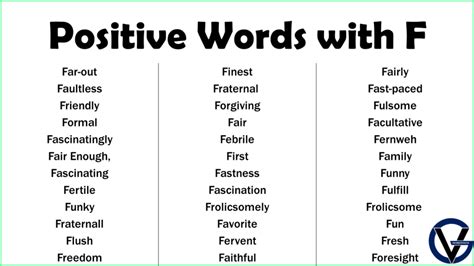 Fantastic Words Starting With F