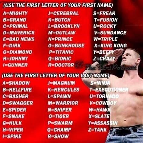 good wrestling names generator