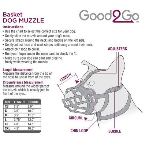 Good2Go Dog Collar Size Chart
