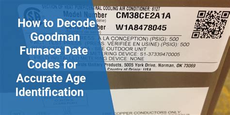 Goodman Date Codes