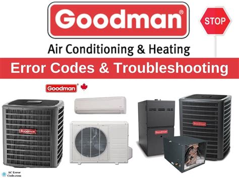 Goodman Error Code C3