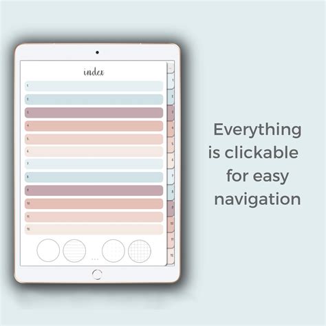goodnotes notebook with tabs