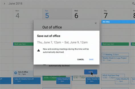 Google Calendar Out Of Office