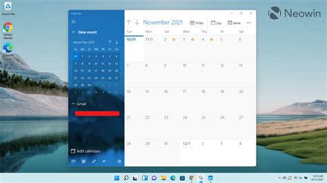 Google Calendar Widget Windows 11