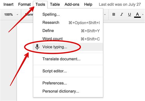 Voice typing in Docs YouTube