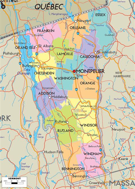 Google Map Vermont Usa