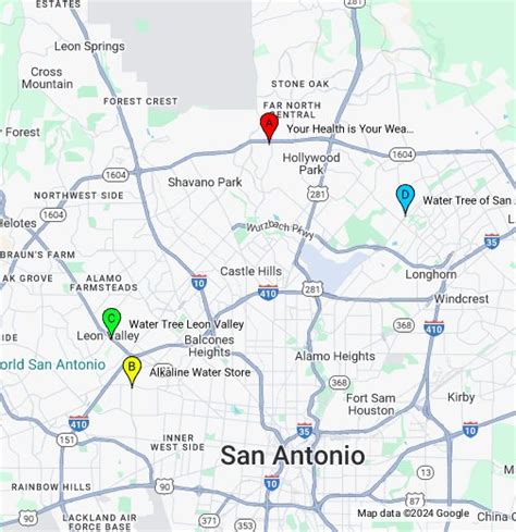 Historic City Maps SAN ANTONIO TEXAS (TX) BY ASHBURN 1950