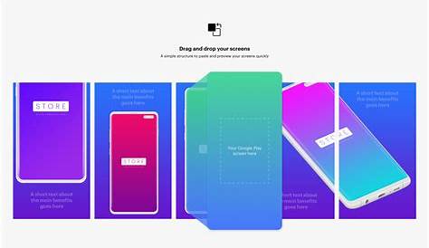 Google Play Store Screenshot Template Psd App Screens Preview For Sketch Freebiesui