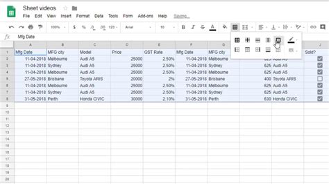 How to Add Borders to Your Cells in Google Sheets
