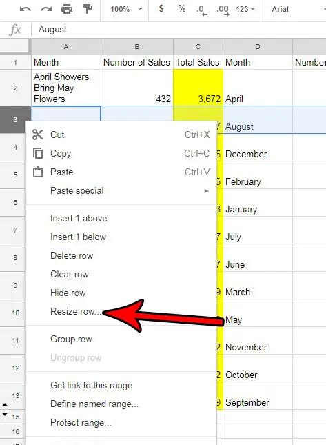 How to Change Row Height in Google Sheets