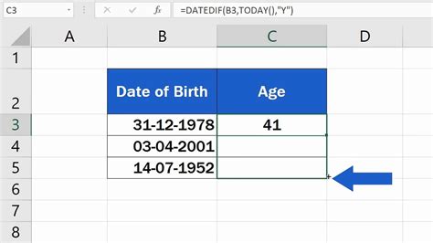 How to make Date of Birth Sheet in Ms Excel. YouTube