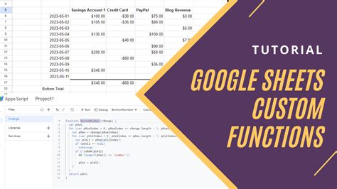Easily Create Custom Functions For Google Sheets