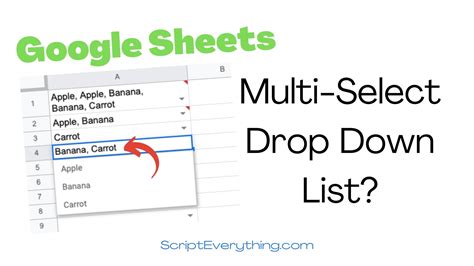 Add, edit and delete checkboxes and dropdown lists in Google Sheets