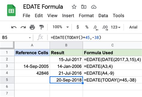 How to use the EDATE function to add or subtract months in Sheets YouTube