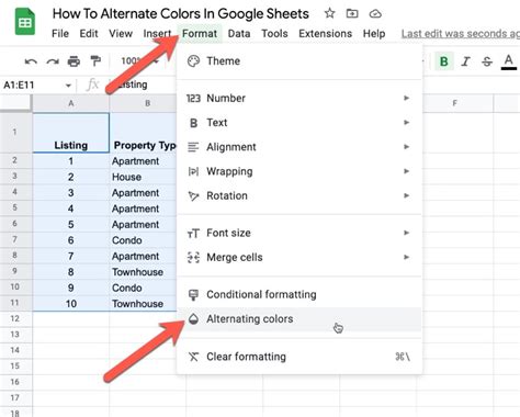 How to color alternate rows in Google Sheets OfficeBeginner