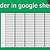 google sheets green border with name