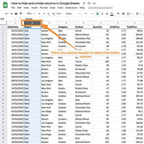 How to Hide Columns in Google Sheets (from the Android App or PC)