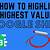 google sheets highlight highest value