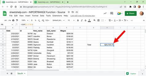 How to use the IMPORTRANGE function in Google Sheets to keep multiple
