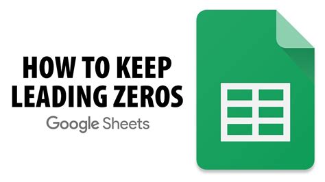 How to add Zero in front of number in Excel and Google Sheets