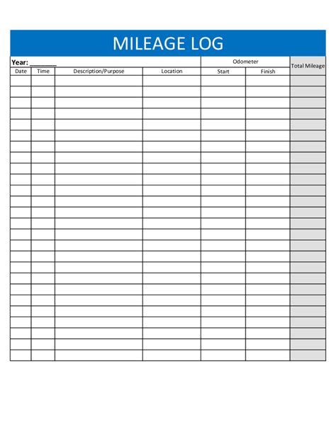 FREE 17+ Sample Mileage Log Templates in MS Word MS Excel Pages