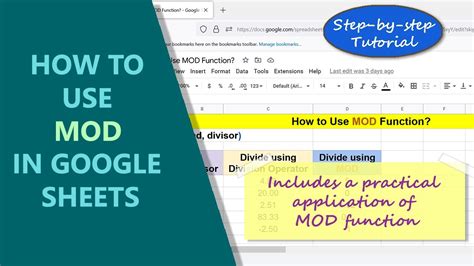 How to Use the MOD Function in Google Sheets
