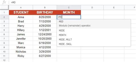 How to Use MONTH Function in Google Sheets StepbyStep