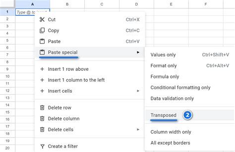 How to Transpose Data in Google Sheets