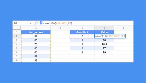 How to Calculate the Interquartile Range in Google Sheets